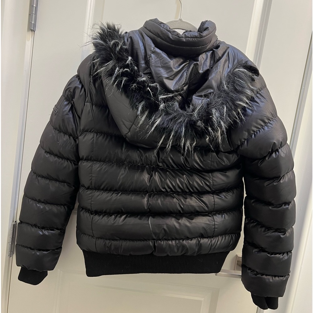 QED London fur trim puffer